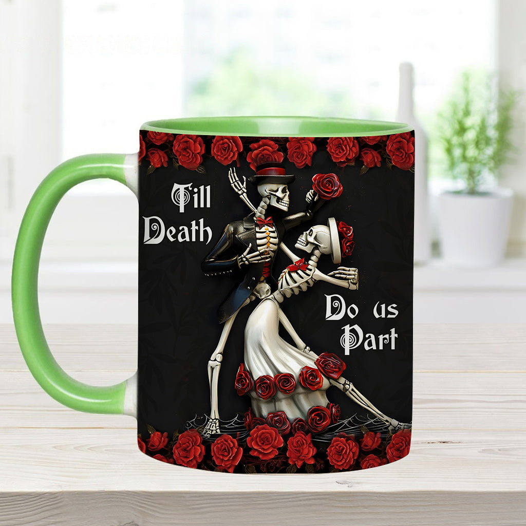 Bis dass der Tod uns scheidet – Personalisierte Tasse für Paare
