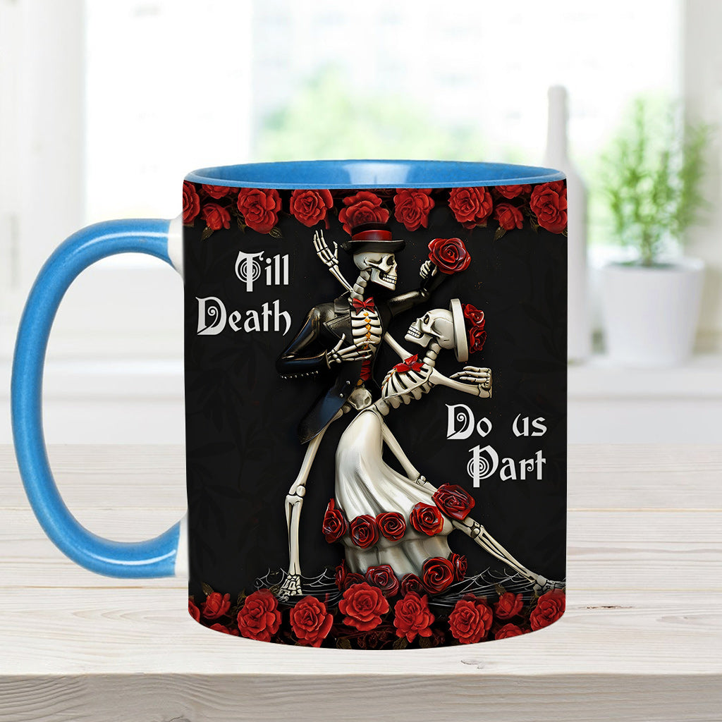 Bis dass der Tod uns scheidet – Personalisierte Tasse für Paare