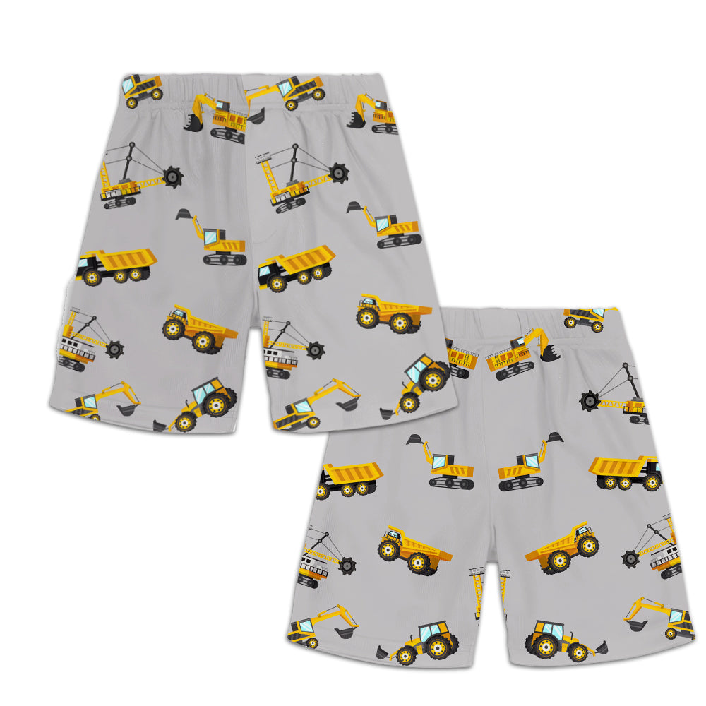 Cooles LKW-Alphabet – Personalisiertes Kinder-T-Shirt & Shorts