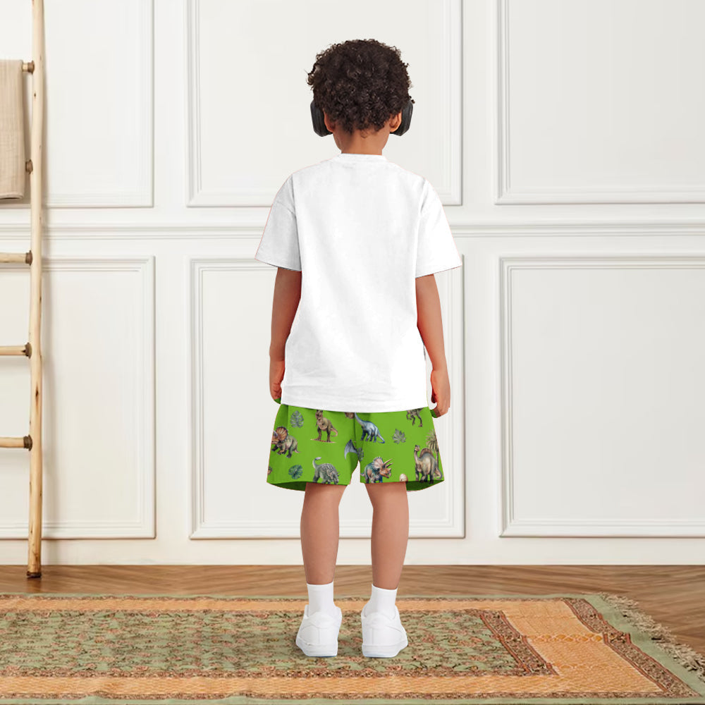 Cooles Dinosaurier-Alphabet – personalisiertes Kinder-T-Shirt & Shorts