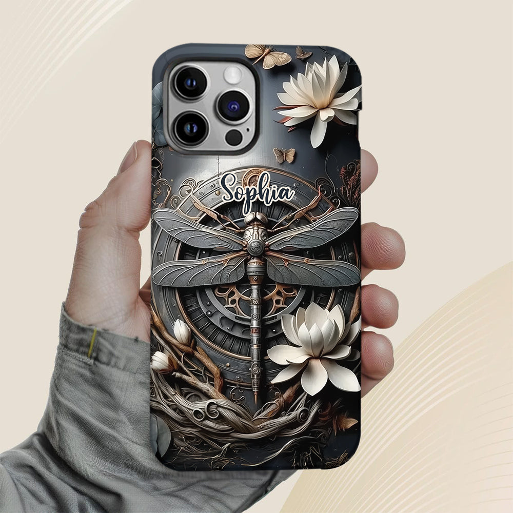Black Dragonfly - Personalized Dragonfly Full Print Phone Case