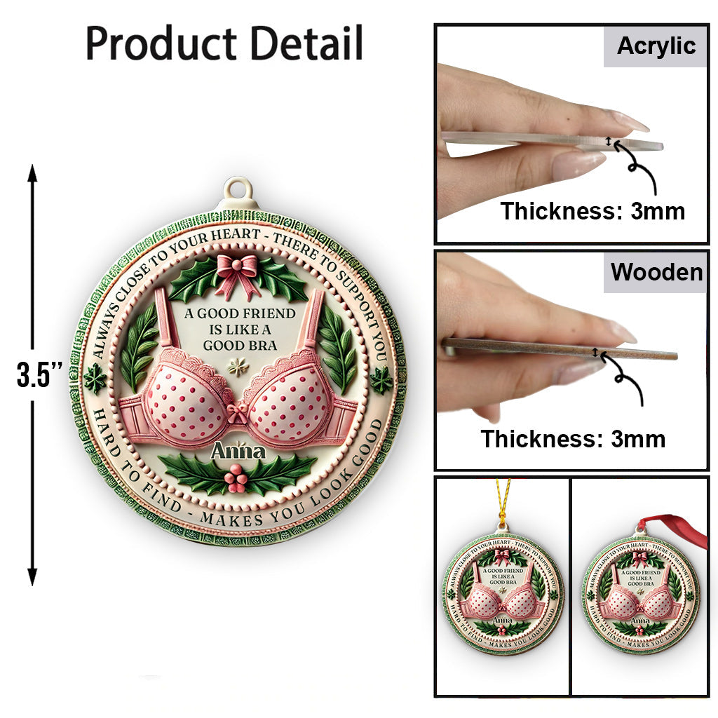 Freundschaft wie ein BH – Personalisierter Anhänger für die beste Freundin