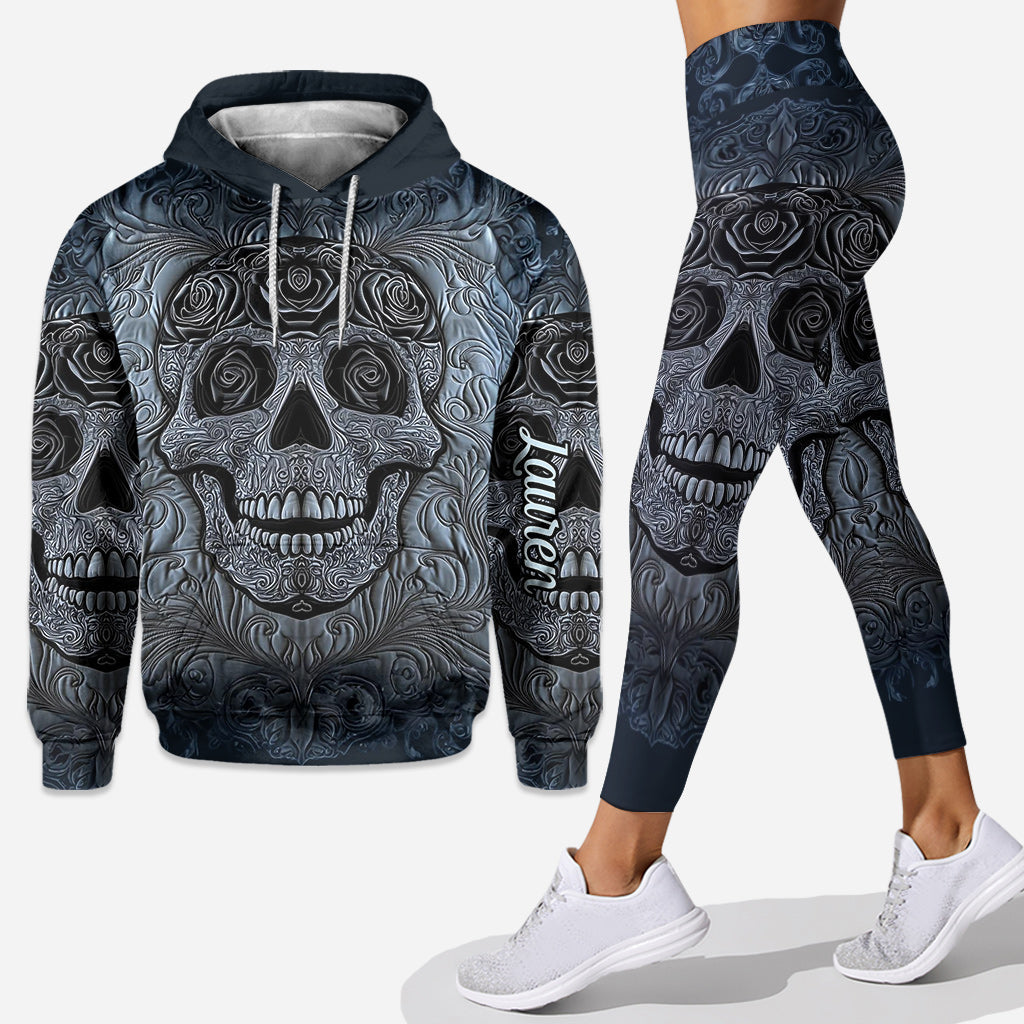 Cooler Totenkopf – Personalisierter Totenkopf-Hoodie und Leggings