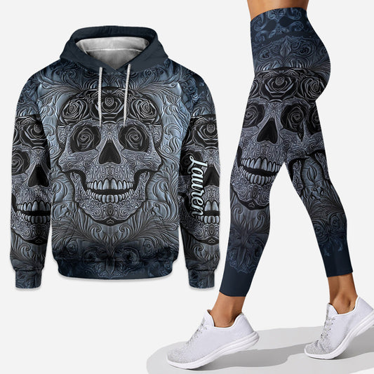 Cooler Totenkopf – Personalisierter Totenkopf-Hoodie und Leggings