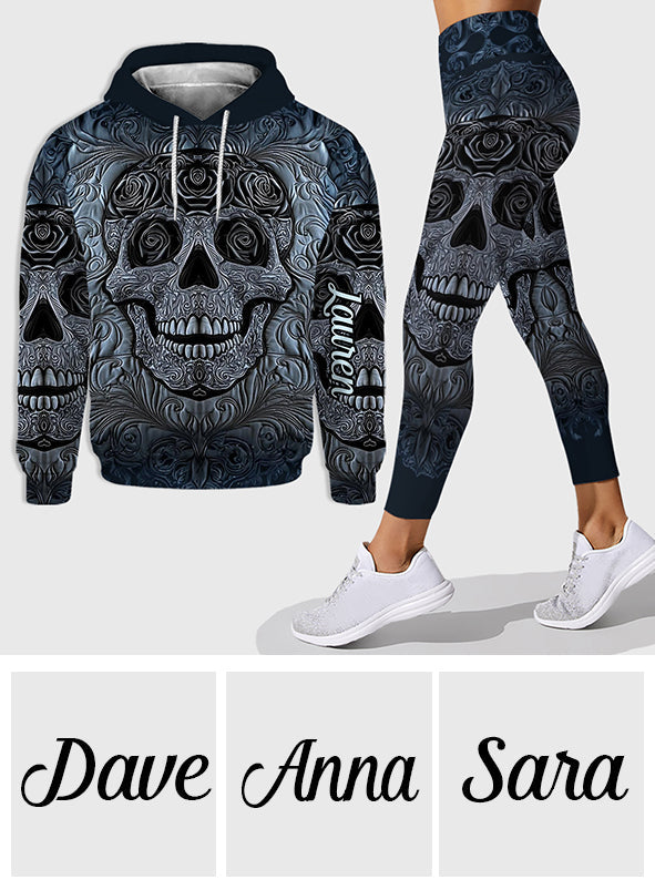 Cooler Totenkopf – Personalisierter Totenkopf-Hoodie und Leggings