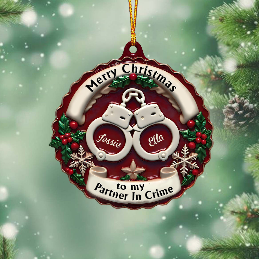 Partner In Crime - Personalized Bestie Ornament
