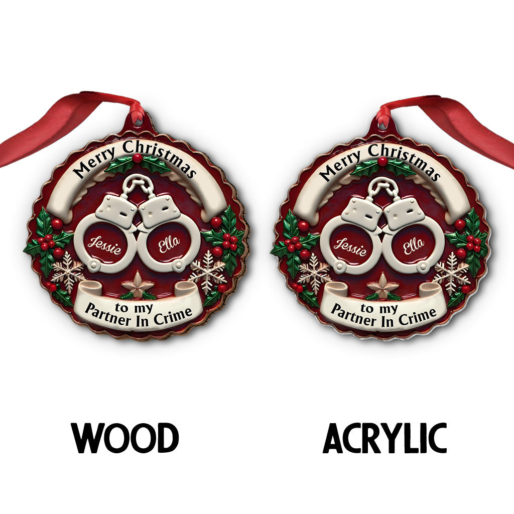 Partner In Crime - Personalized Bestie Ornament