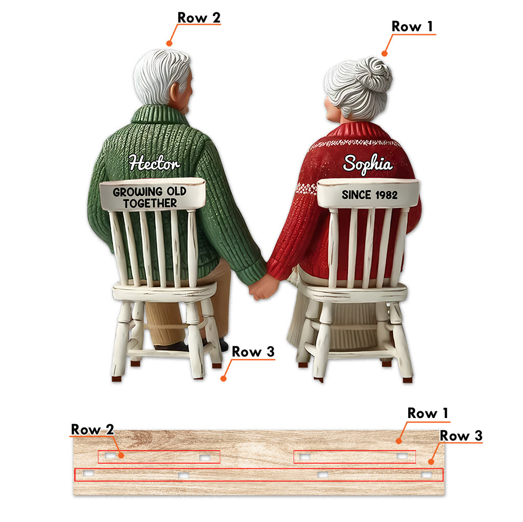 Growing Old Together - Personalized Couple 1 Layered Big Freestanding