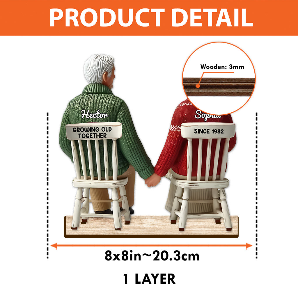 Growing Old Together - Personalized Couple 1 Layered Big Freestanding