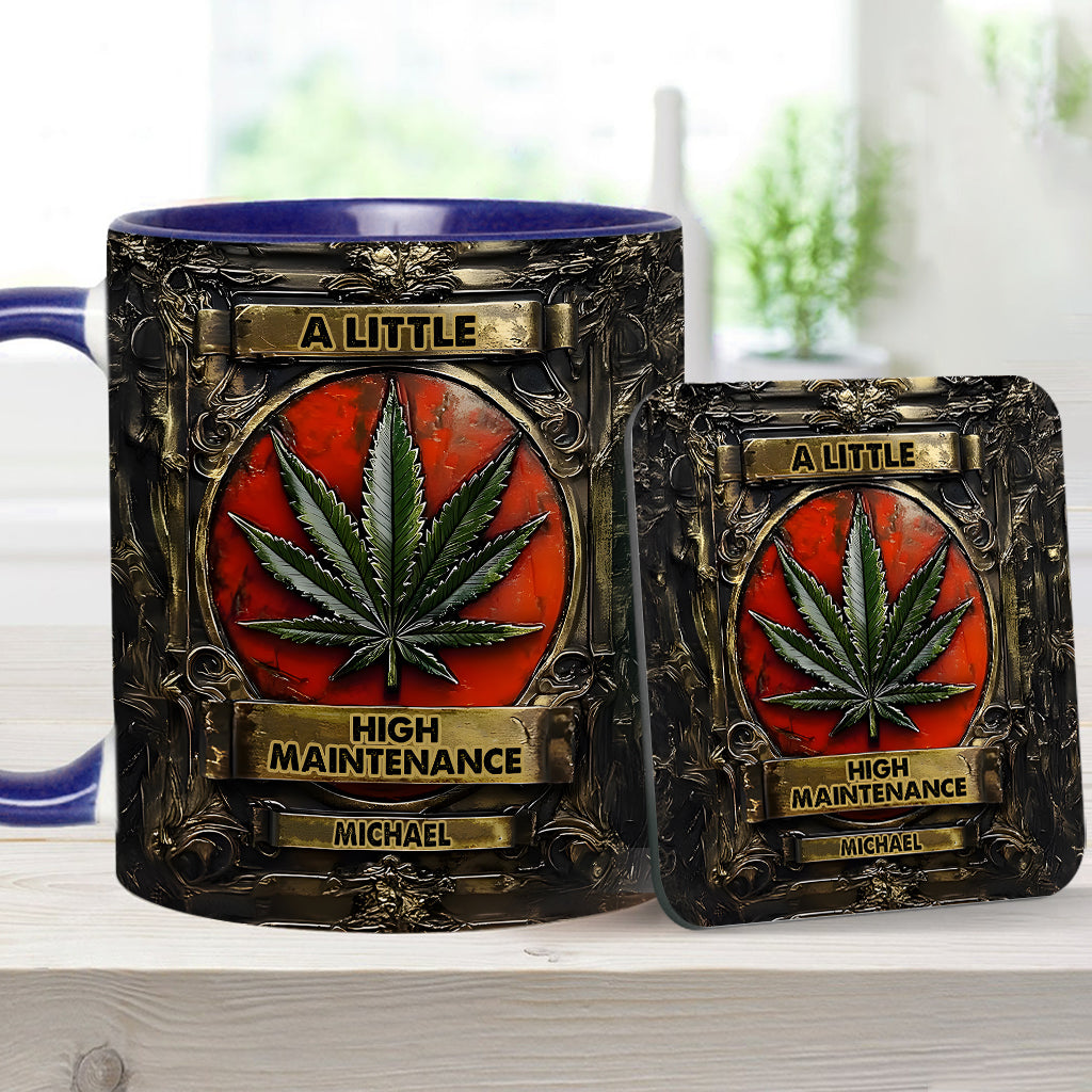 Etwas anspruchsvoll – personalisierte Tasse mit Cannabis-Akzent