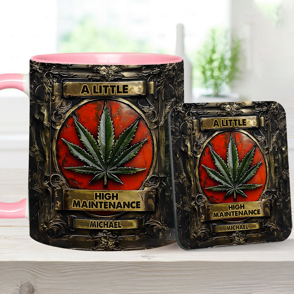 Etwas anspruchsvoll – personalisierte Tasse mit Cannabis-Akzent