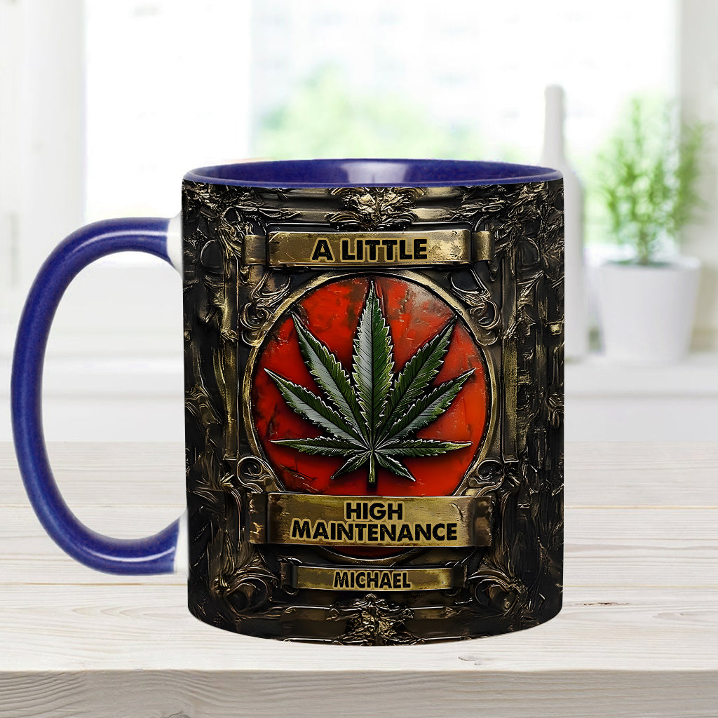 Etwas anspruchsvoll – personalisierte Tasse mit Cannabis-Akzent
