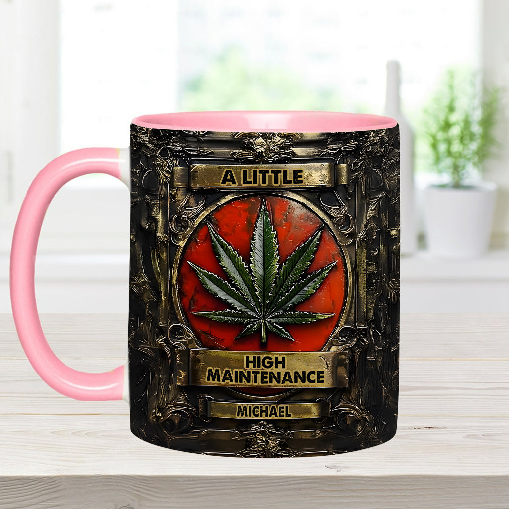 Etwas anspruchsvoll – personalisierte Tasse mit Cannabis-Akzent