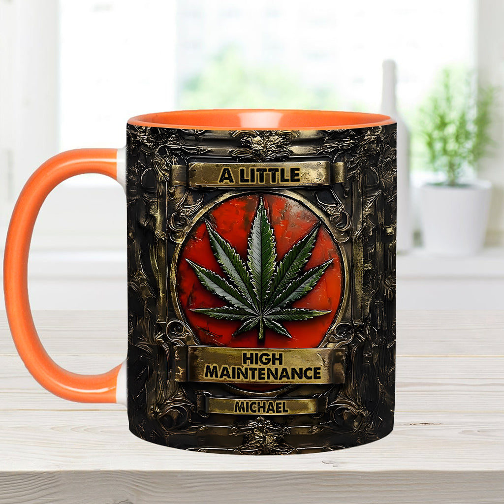 Etwas anspruchsvoll – personalisierte Tasse mit Cannabis-Akzent