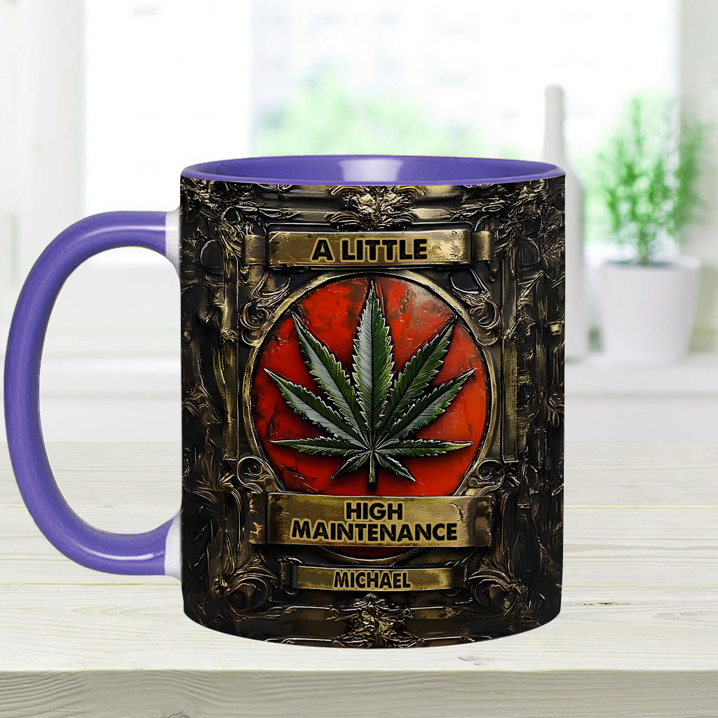 Etwas anspruchsvoll – personalisierte Tasse mit Cannabis-Akzent