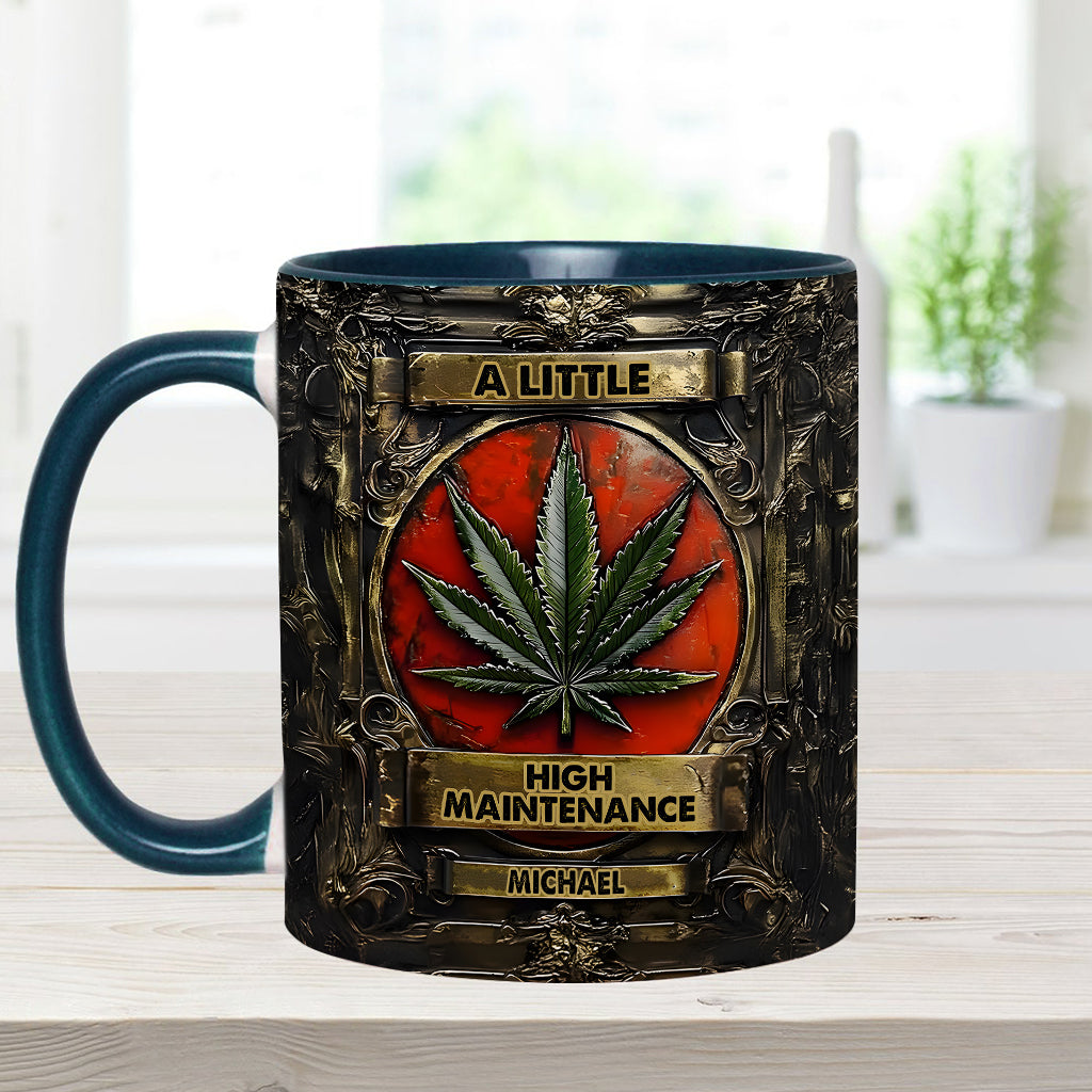 Etwas anspruchsvoll – personalisierte Tasse mit Cannabis-Akzent