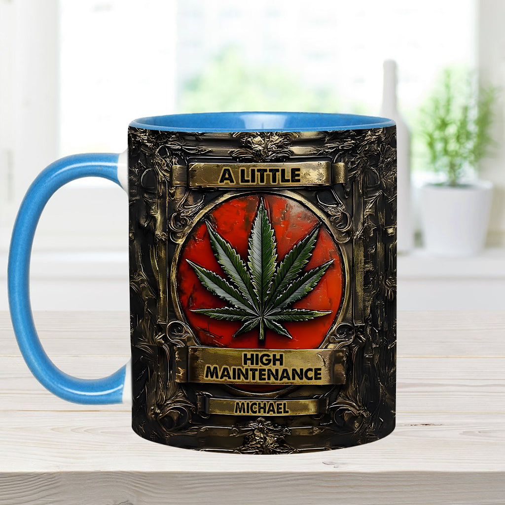 Etwas anspruchsvoll – personalisierte Tasse mit Cannabis-Akzent