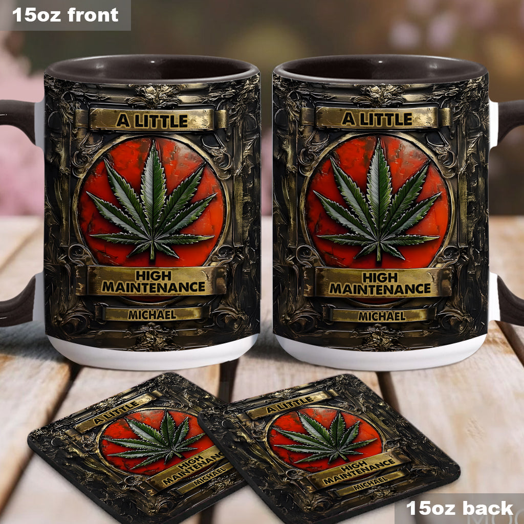 Etwas anspruchsvoll – personalisierte Tasse mit Cannabis-Akzent