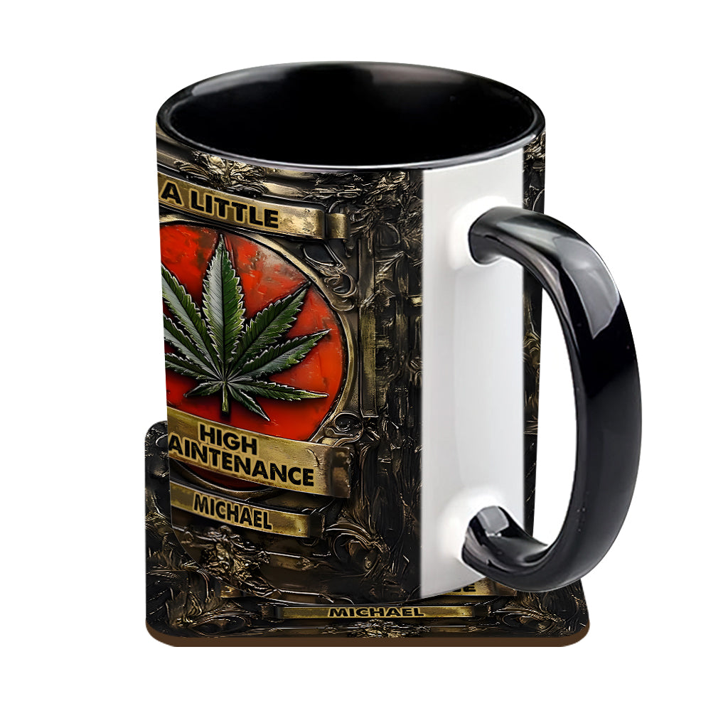 Etwas anspruchsvoll – personalisierte Tasse mit Cannabis-Akzent