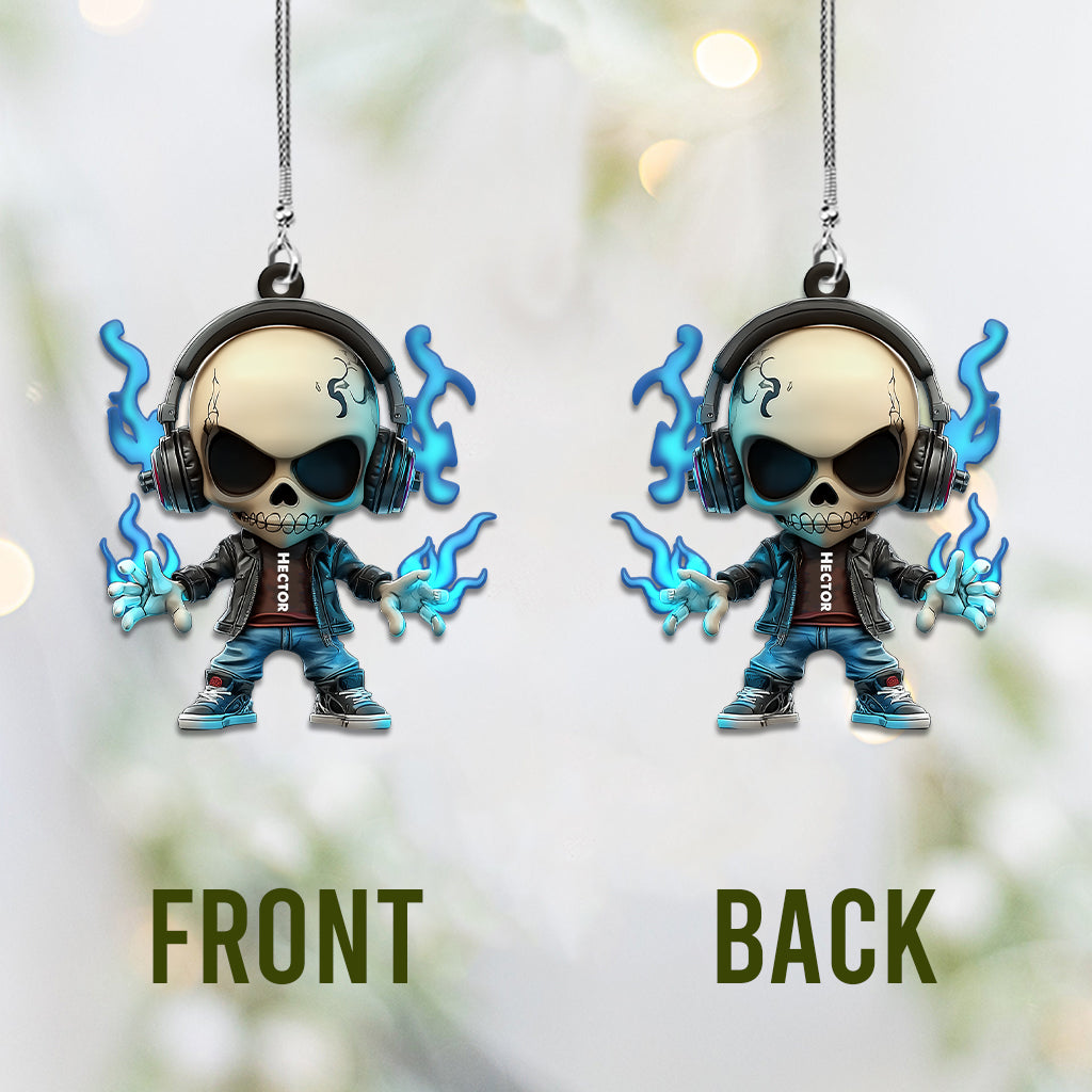 Cooler Totenkopf – Personalisierter Totenkopf-Autoanhänger