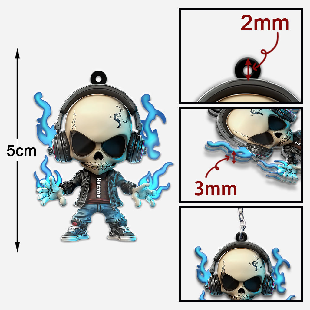 Cool Skull - Personalized Skull Keychain