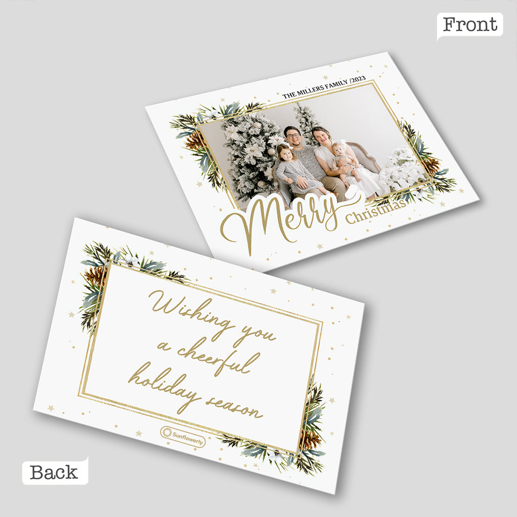 Frohe Weihnachten – Personalisierte Familiengrußkarte