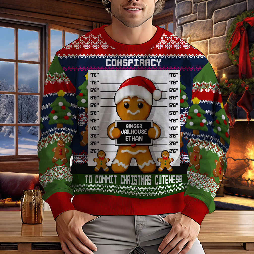 GInger Jailhouse - Personalized Family Ugly Sweater