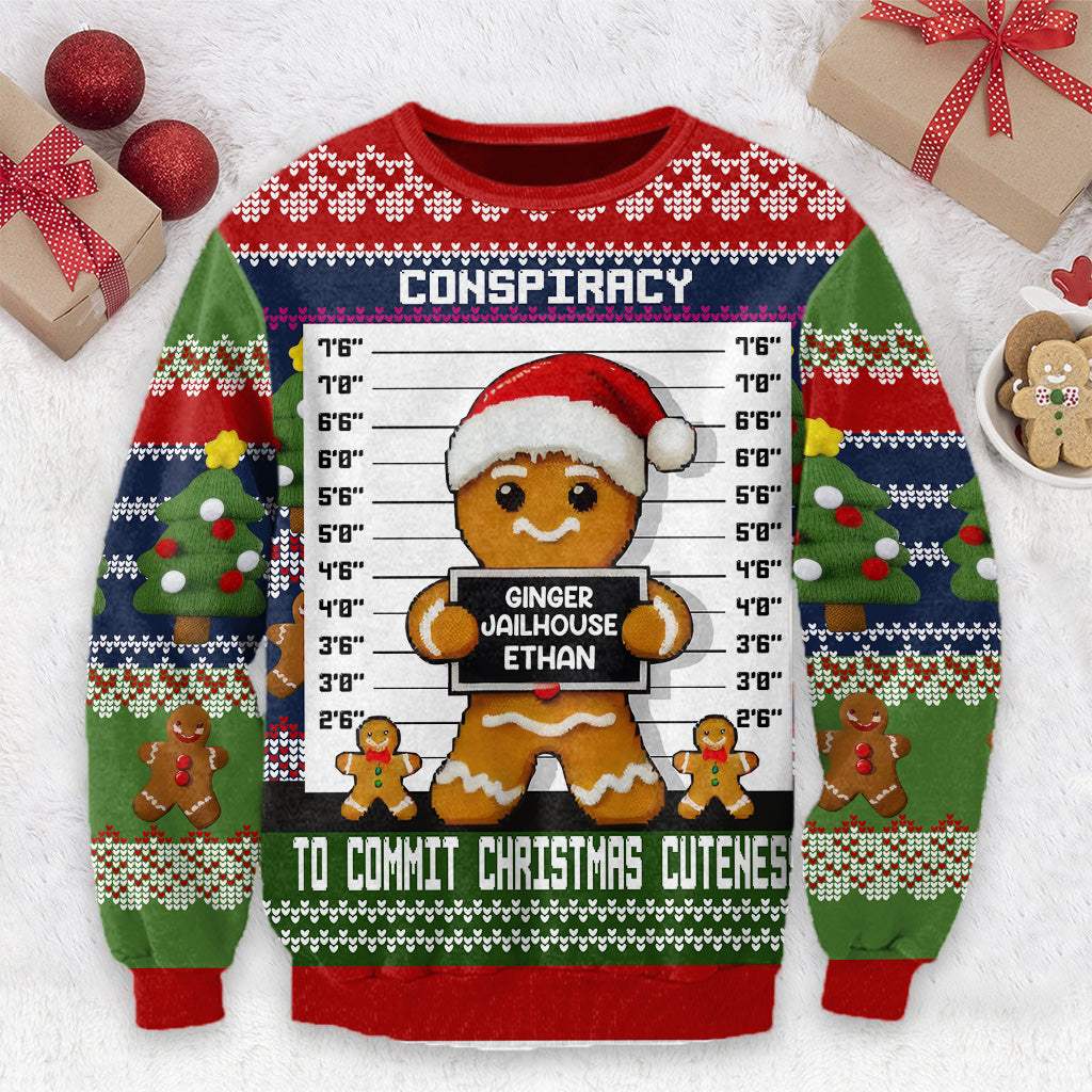 GInger Jailhouse - Personalized Family Ugly Sweater