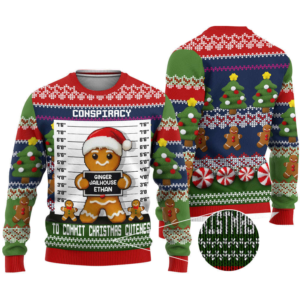 GInger Jailhouse - Personalized Family Ugly Sweater