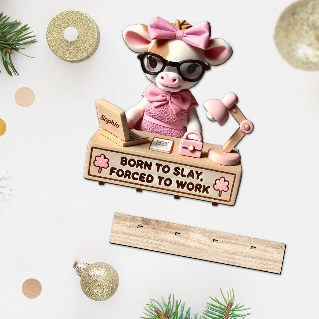 Geboren, um zu glänzen, gezwungen zu arbeiten – Personalisierter Kollege 1, groß, freistehend