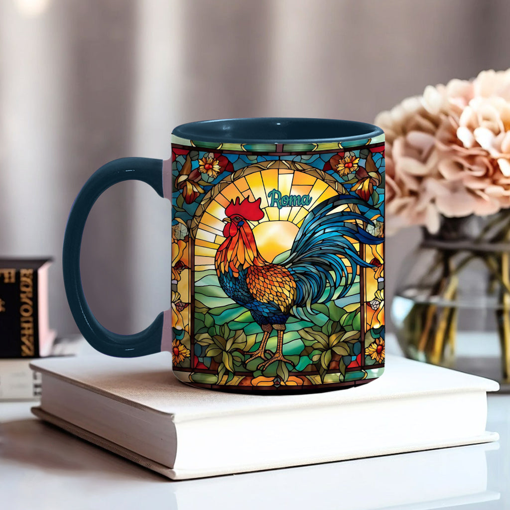 Stunning Roster - Personalized Chicken Accent Mug