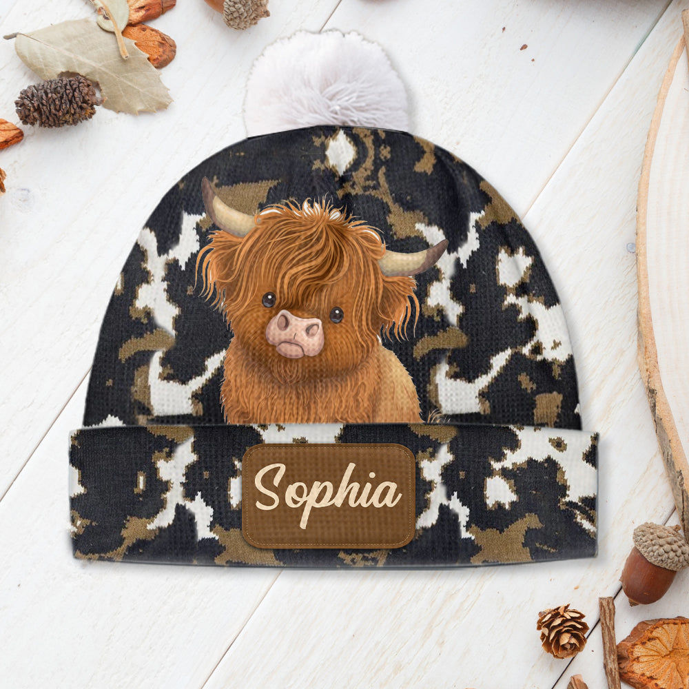 Love Highland Cows - Personalized Beanie Hat