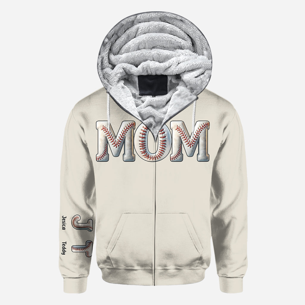 Baseball-Mama – Personalisiertes Baseball-Shirt mit Allover-Print