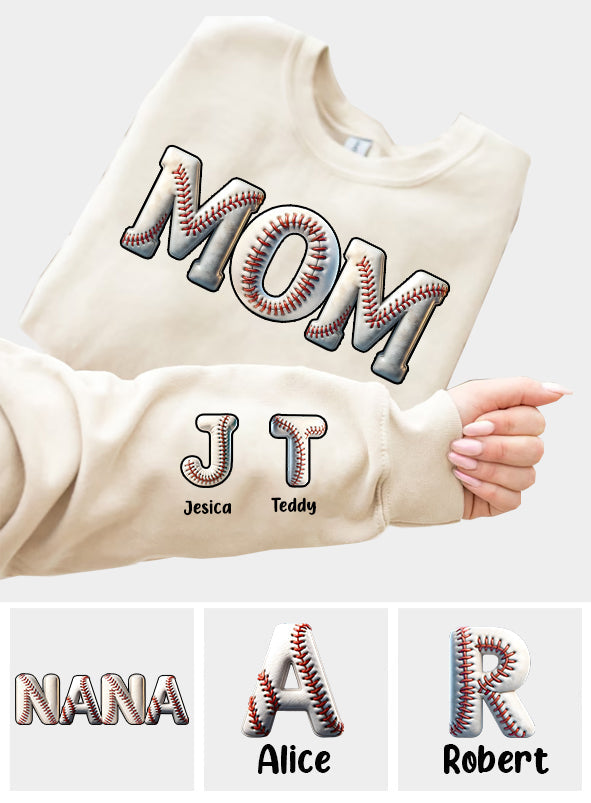 Baseball-Mama – Personalisiertes Baseball-Shirt mit Allover-Print