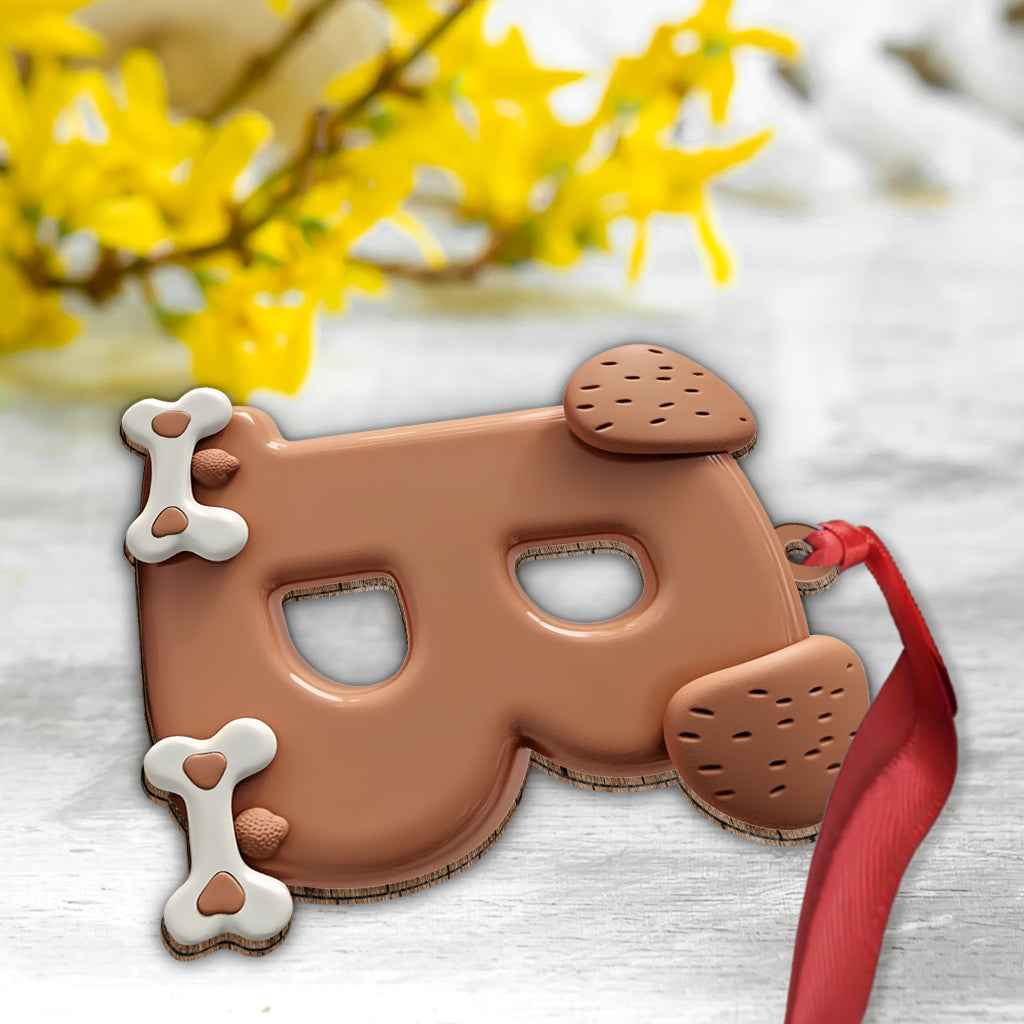 Niedlicher Buchstabenanhänger mit Hundepfote – personalisierter Hundeanhänger