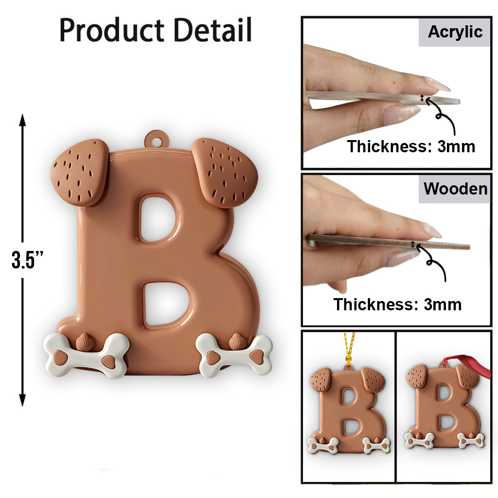 Niedlicher Buchstabenanhänger mit Hundepfote – personalisierter Hundeanhänger