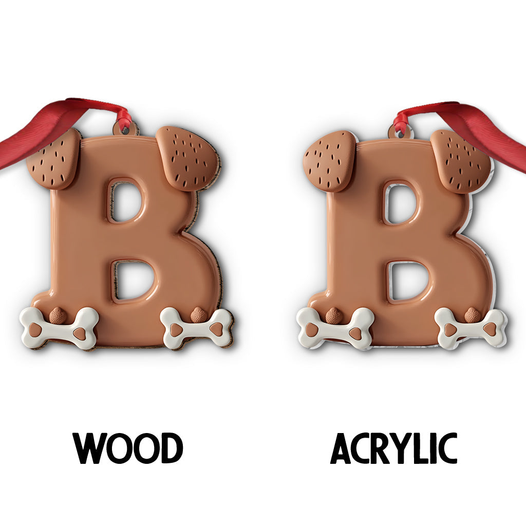 Niedlicher Buchstabenanhänger mit Hundepfote – personalisierter Hundeanhänger