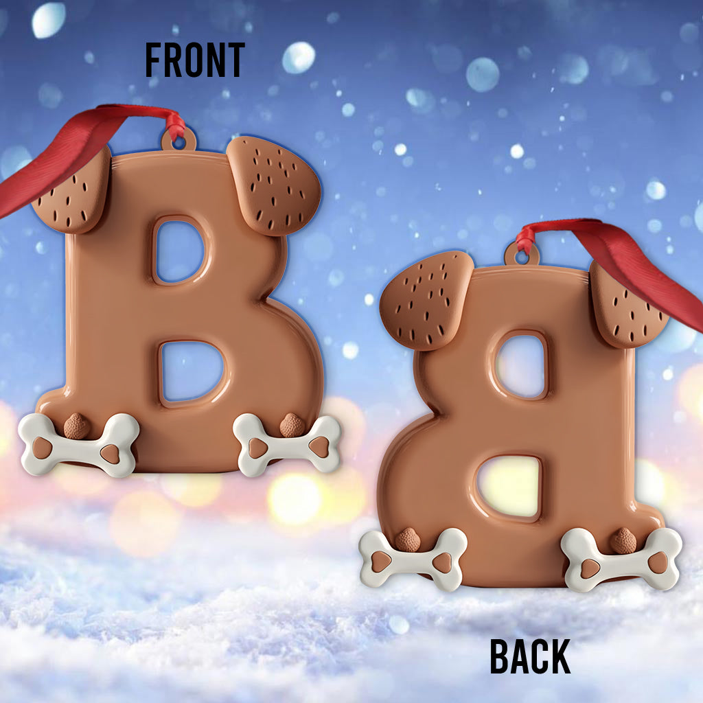 Niedlicher Buchstabenanhänger mit Hundepfote – personalisierter Hundeanhänger