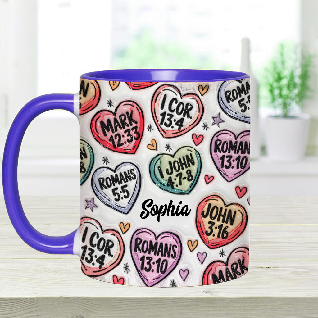Glaube, Hoffnung, Liebe – Personalisierte Tasse mit christlichem Aufdruck