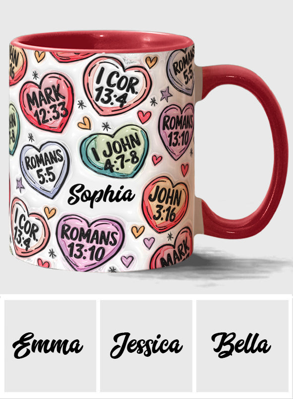 Glaube, Hoffnung, Liebe – Personalisierte Tasse mit christlichem Aufdruck