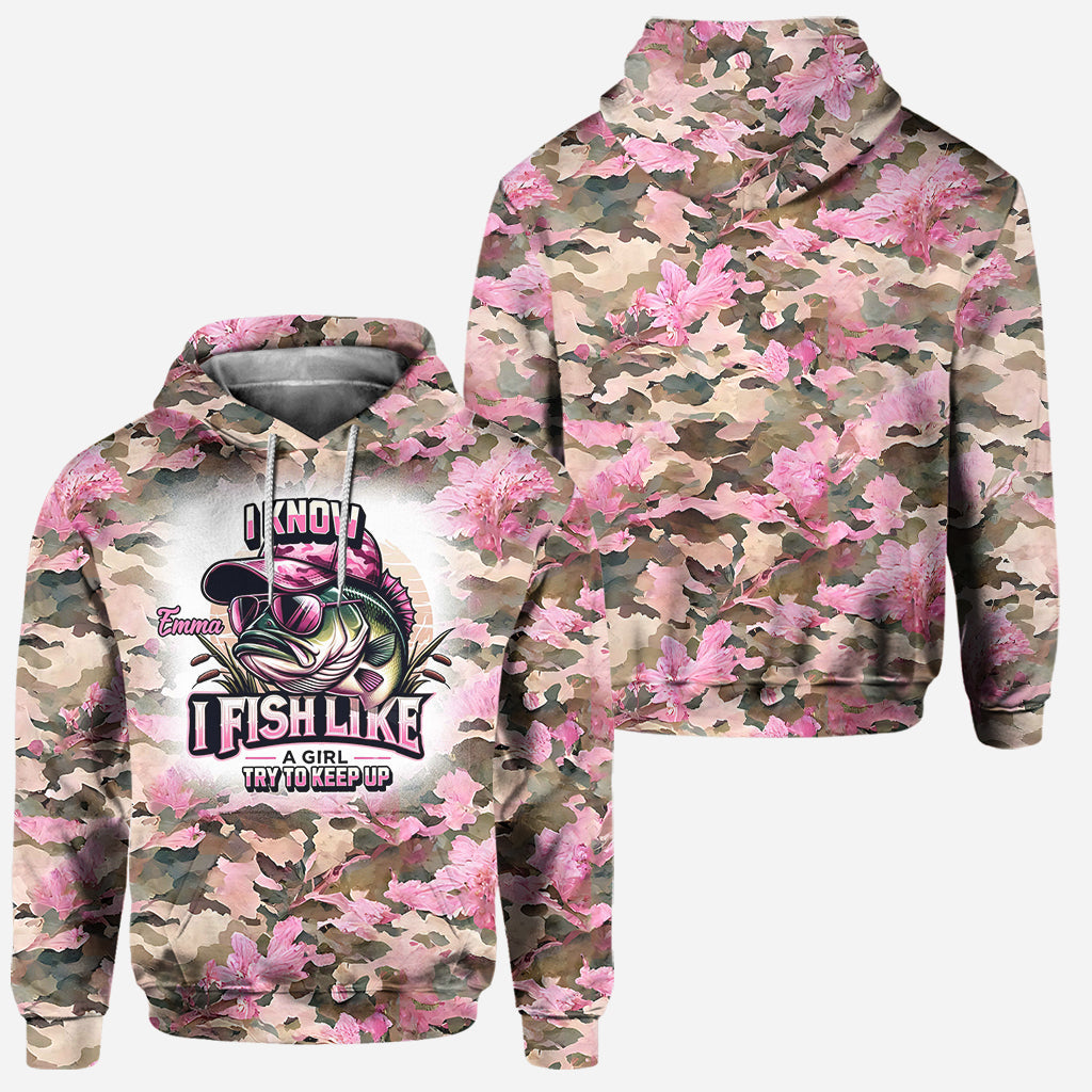 I Fish Like A Girl - Personalized Fishing Hoodie and Leggings