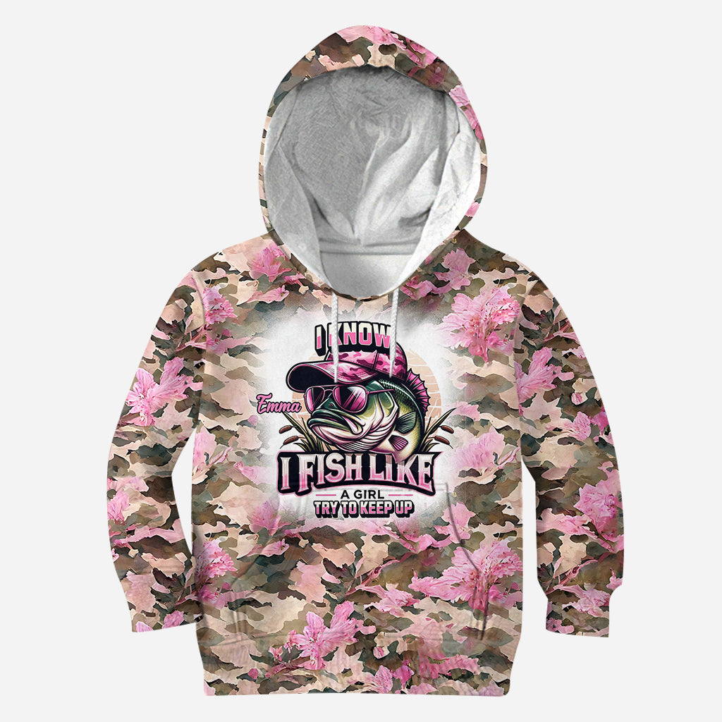I Fish Like A Girl - Personalized Fishing Hoodie and Leggings