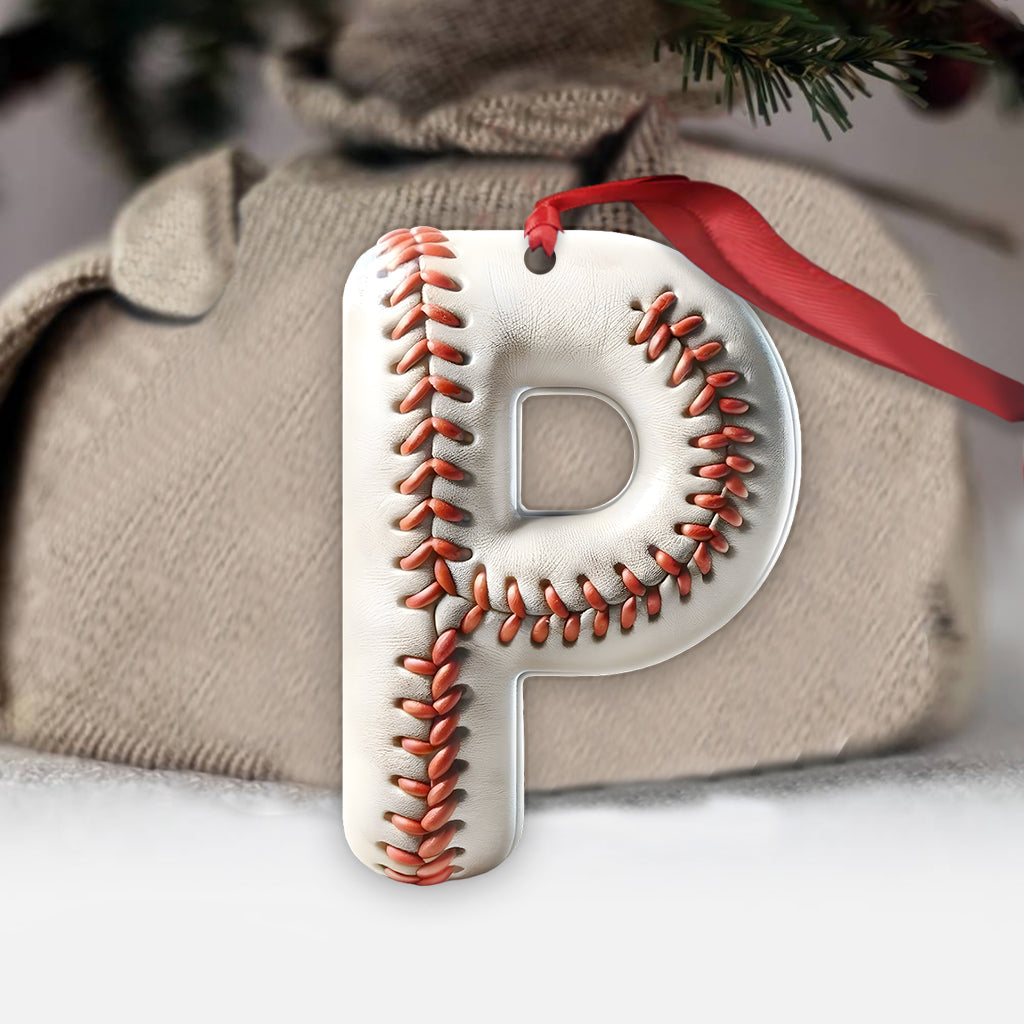 Baseball-Buchstabe – Personalisierter Baseball-Anhänger