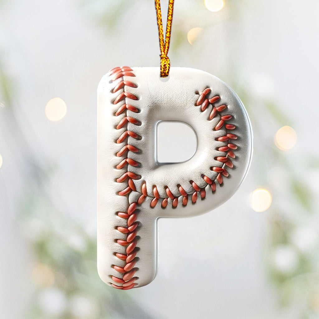Baseball-Buchstabe – Personalisierter Baseball-Anhänger