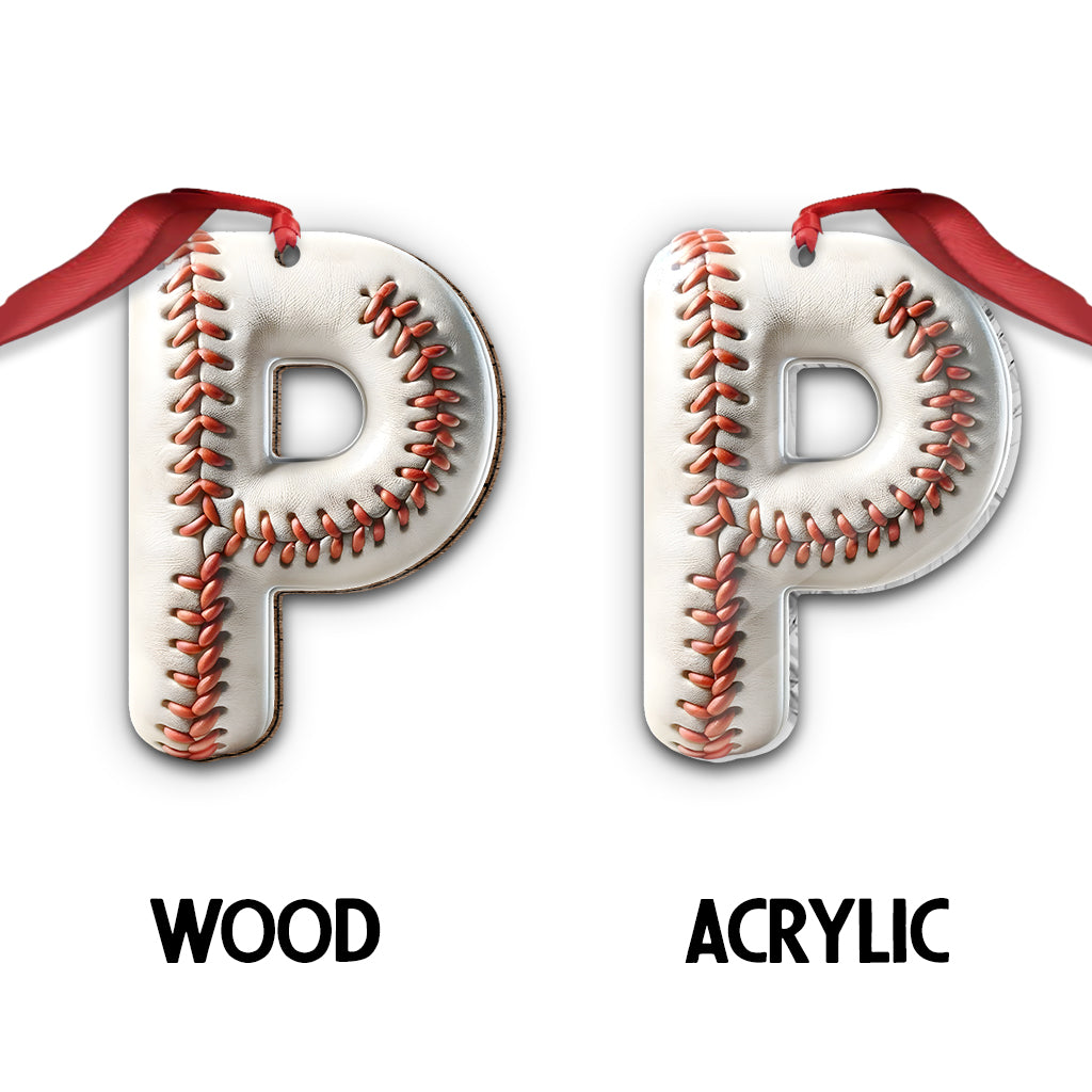 Baseball-Buchstabe – Personalisierter Baseball-Anhänger