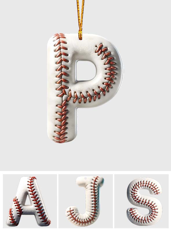 Baseball-Buchstabe – Personalisierter Baseball-Anhänger
