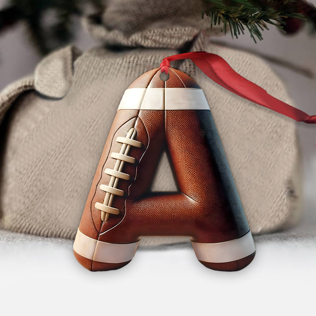 Football Letter - Personalized Football Ornament