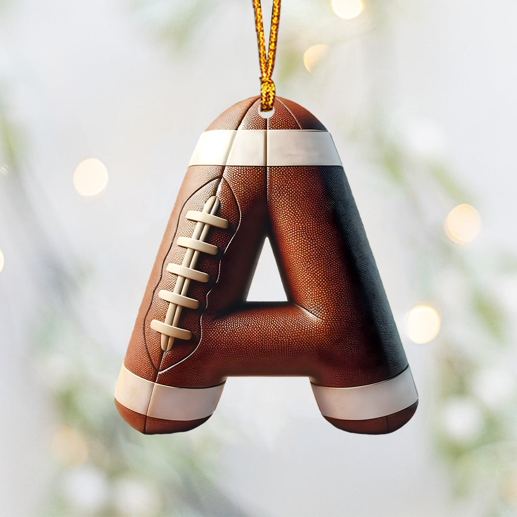 Football Letter - Personalized Football Ornament