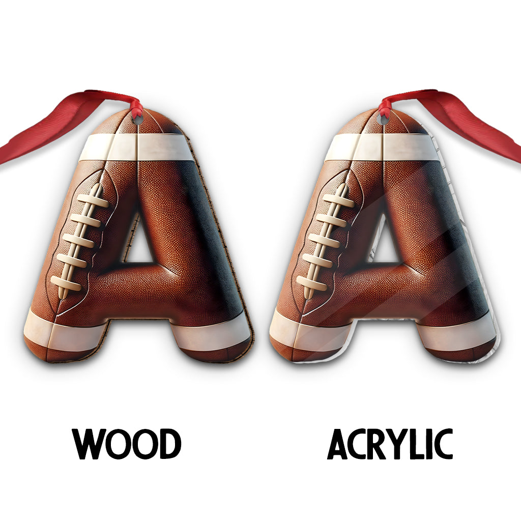 Football Letter - Personalized Football Ornament