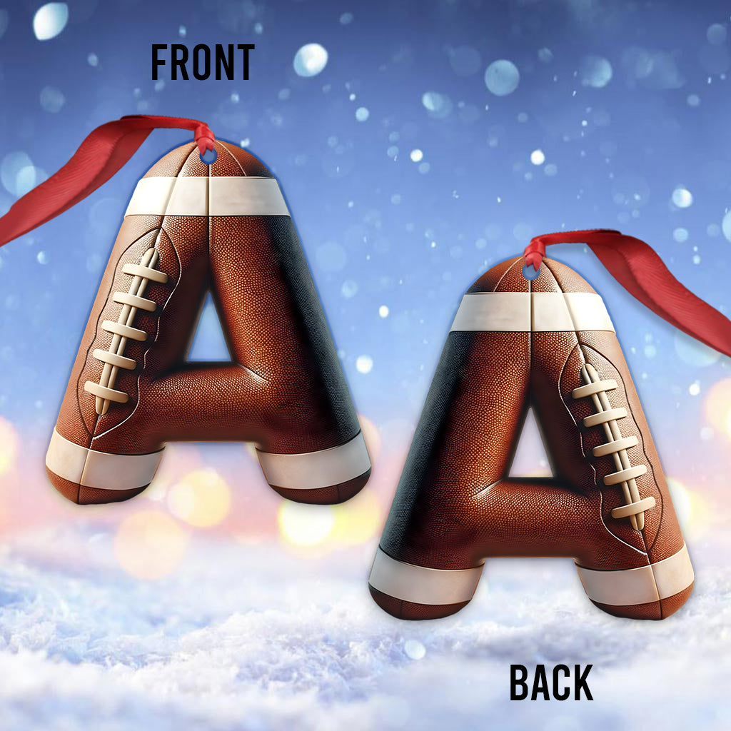 Football Letter - Personalized Football Ornament